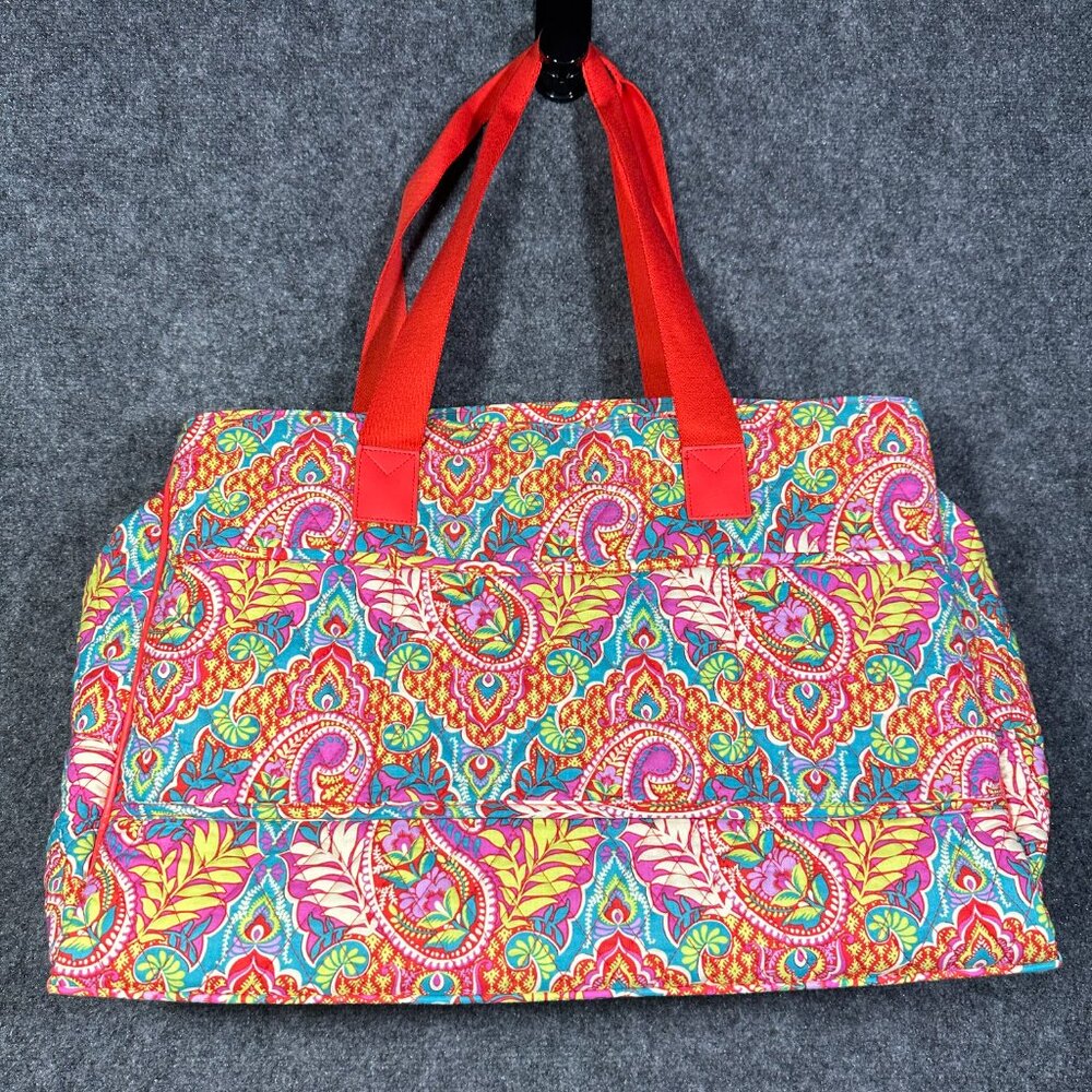 Vera Bradley Triple Compartment Travel Bag Paisley in Paradise Print - Picture 8 of 8